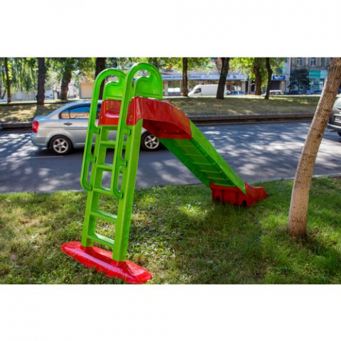 Tobogan Mare  Big Slide , Suprafata Alunecare 243 CM , Anti UV ,  Exterior sau Interior,  Verde/Rosu [6]