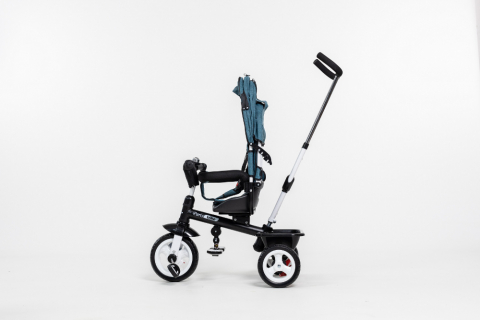 Tricicleta Multifunctionala  pentru Copii ,, Royal Trike '' cu Scaun Reversibil, Sistem "Free Wheel",  Culoare  Albastru Turcoaz [9]