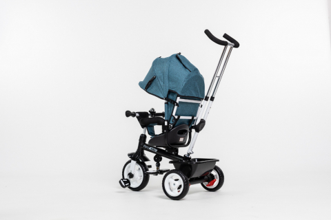 Tricicleta Multifunctionala  pentru Copii ,, Royal Trike '' cu Scaun Reversibil, Sistem "Free Wheel",  Culoare  Albastru Turcoaz [6]