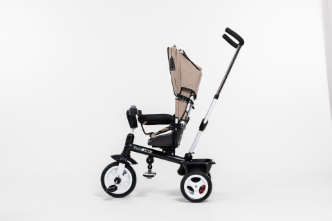 Tricicleta Multifunctionala  pentru Copii ,, Royal Trike '' cu Scaun Reversibil, Sistem "Free Wheel",  Culoare Maro [10]