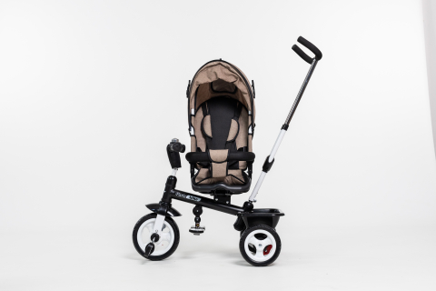 Tricicleta Multifunctionala  pentru Copii ,, Royal Trike '' cu Scaun Reversibil, Sistem "Free Wheel",  Culoare Maro [4]
