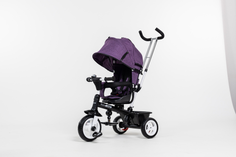 Tricicleta Multifunctionala  pentru Copii ,, Royal Trike '' cu Scaun Reversibil, Sistem "Free Wheel",  Culoare Mov [2]