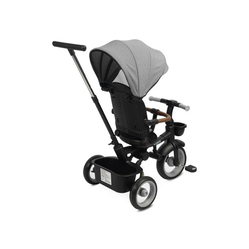 Tricicleta  pentru Copii  cu Pozitie de Somn , Ultrapliabila, Multifunctionala, Spatar Reglabil  in 3 Trepte, Scaun Reversibil 360 Grade  - Beige [12]