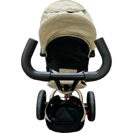 Tricicleta Super Trike, Melodii si Lumini, Roti din cauciuc, Pozitie de somn, Scaun Reversibil cu Rotatie 360 grade, Bej [4]