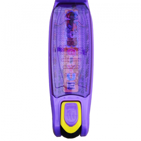 Trotineta copii cu 3 roti, silicon, LED, cadru metalic, ghidon cauciucat, sunete [1]
