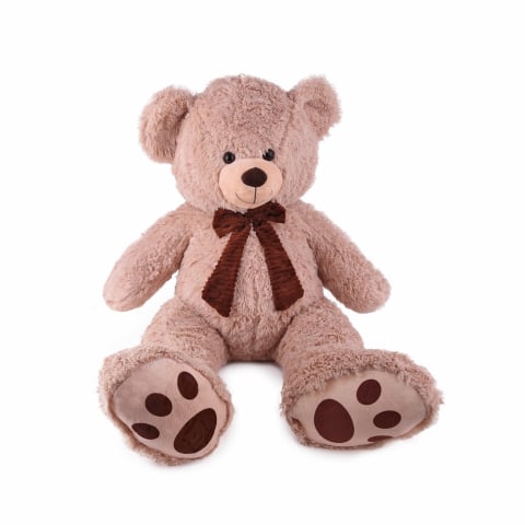 Jucarii, Copii & Bebe - Urs de plus Gigant DeLuxe cu Fundita BEAR W/ RIBBON Culoare Maro - 1 Metru