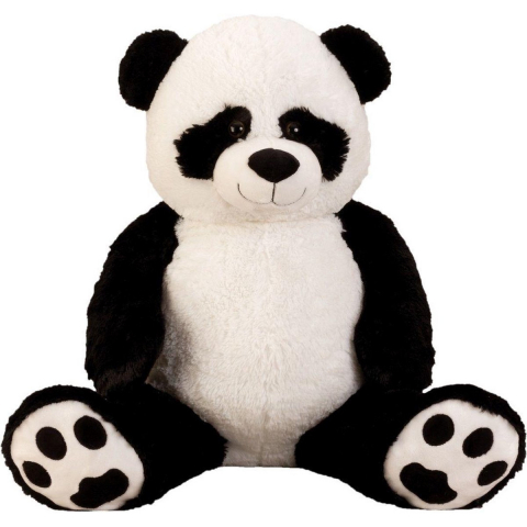Ursulet de plus DeLuxe, Panda Trendy, Culoare Negru cu Alb, 65 CM [2]