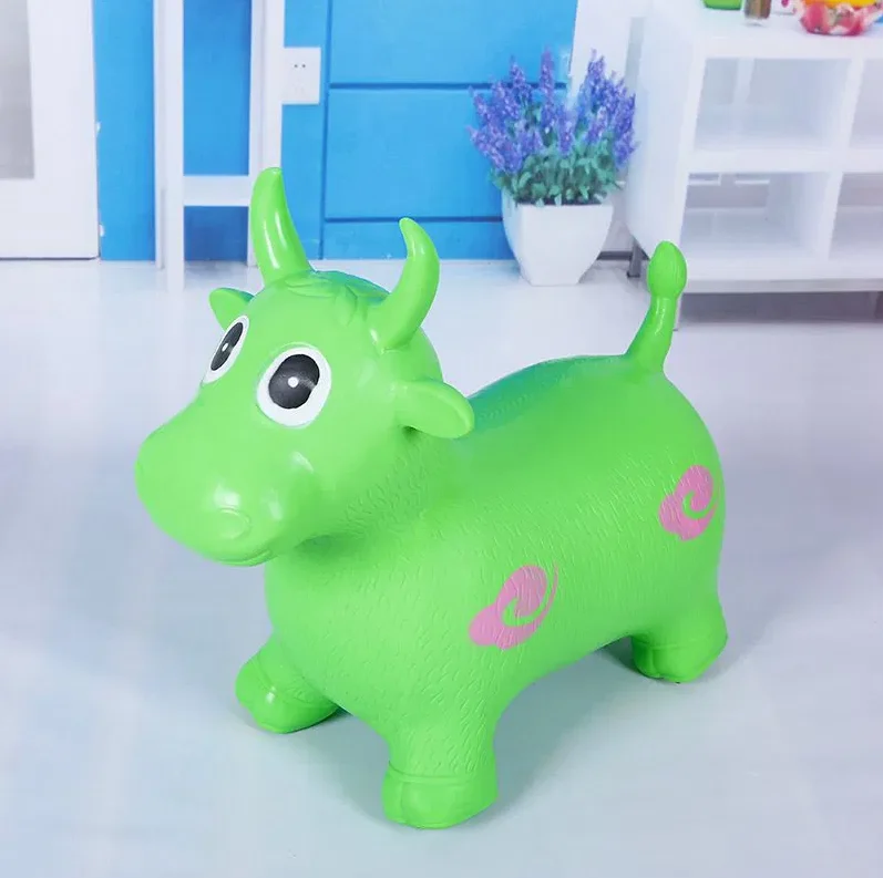 Vacuta Gonflabila Jumper Kids din Cauciuc pentru sarit Hop Hop , Interior sau Exterior - Verde [1]