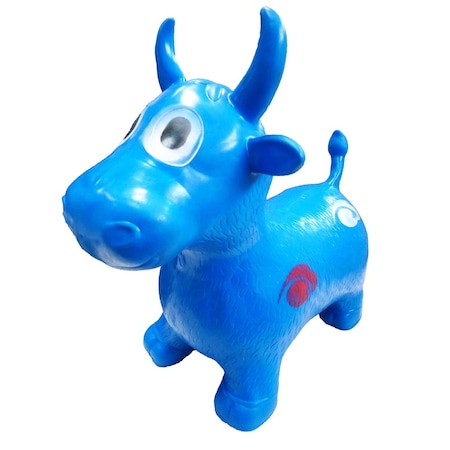 Vacuta  Gonflabila  Jumper Kids  din Cauciuc pentru sarit Hop Hop , Interior sau Exterior - Albastra [2]