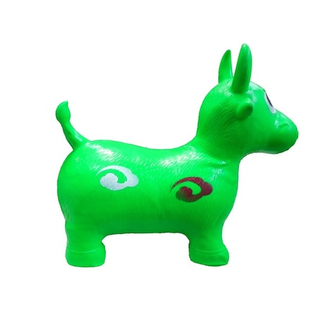 Vacuta Gonflabila Jumper Kids din Cauciuc pentru sarit Hop Hop , Interior sau Exterior - Verde [3]