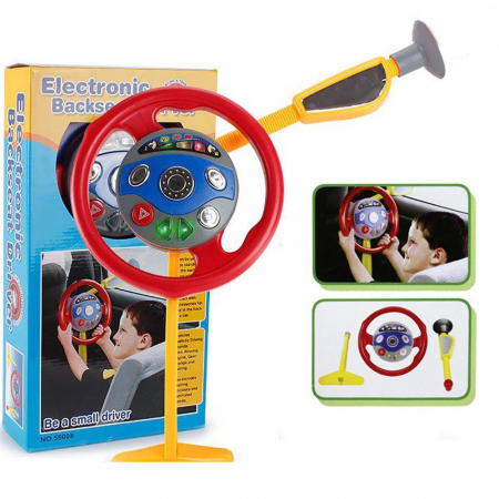 Volan de jucarie cu baterii, sunete si lumini, simulator de conducere pentru copii [1]