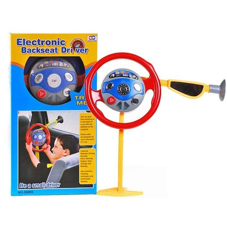 Volan de jucarie,Simulator de Conducere Auto  cu Sunete si Lumini, Multicolor [0]