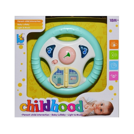 Volan interactiv de jucarie cu baterii , lumini si sunete , 21 cm , Multicolor , 18 luni + [2]