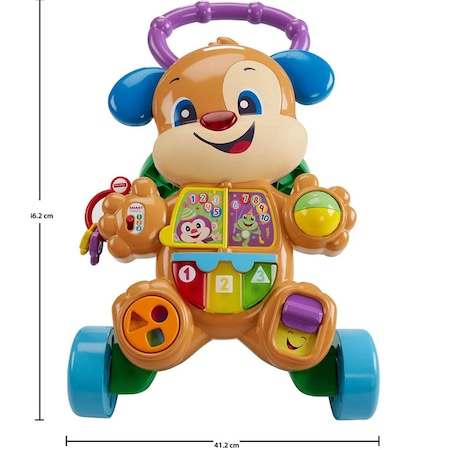 Walker Multifunctional, Fisher Price cu Lumini si Sunete in Limba Romana, Posibilitati de Jocuri practice, Caine, Multicolor [3]