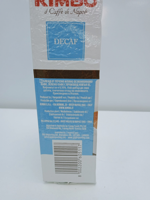CAFEA KIMBO MACINATO DECAFFEINATO 250G [2]