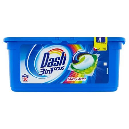 DETERGENT DASH 3IN1 PODS SALVA COLORE 30 CAPSULE 810G [1]