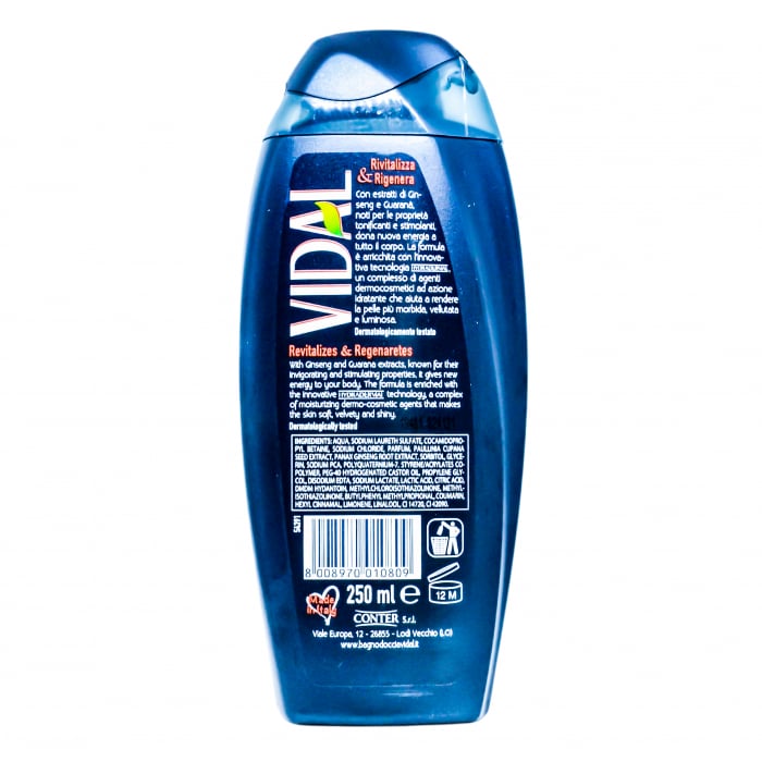 GEL DE DUS VIDAL CU GINSENG SI GUARANA 250ML [2]