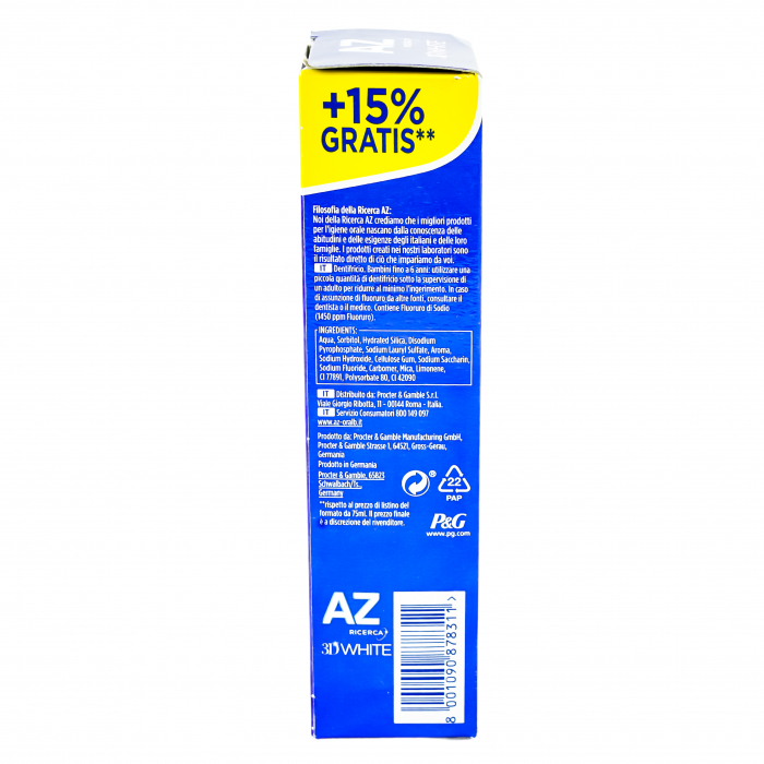 PASTA DE DINTI AZ 3D WHITE ULTRA WHITE 75ML [2]