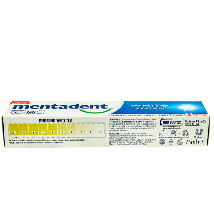 PASTA DE DINTI MENTADENT WHITE SISTEM 75ML [3]