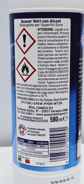 SOLUTIE QUASAR VETRI CON ALCOOL 580ML [3]
