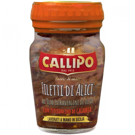 Conserve de peste - ANSOA CALLIPO OLIO CU ARDEI IUTE 75G