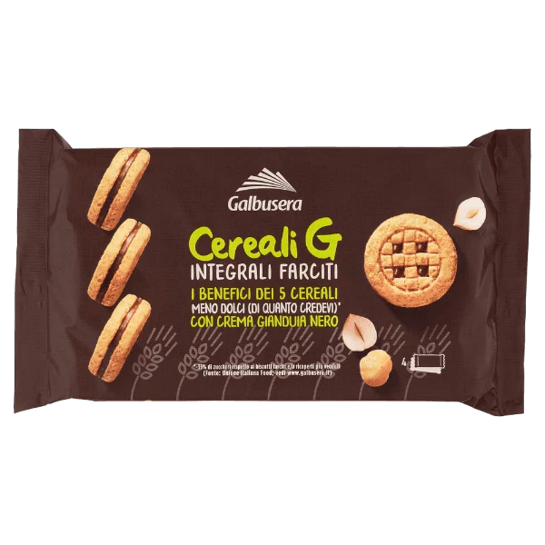 Produse alimentare italiene - BISCUITI GALBUSERA CEREALI GIANDUJA 160G