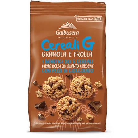 Produse alimentare italiene - BISCUITI GALBUSERA CEREALI GRANOLA CHOCOLATE  300G