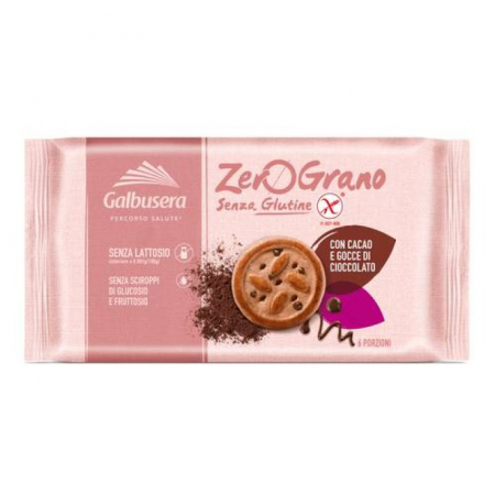 Dulciuri italiene - BISCUITI GALBUSERA ZERO GRANO CU CIOCOLATA 220G