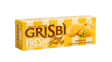 Produse alimentare italiene - BISCUITI GRISBI FRESH MANGO E CIOCCOLATO BIANCO 112G