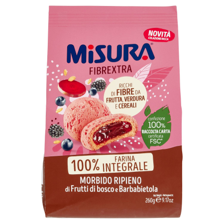 Produse alimentare italiene - BISCUITI MISURA FIBRAEXTRA VIOLA 260G