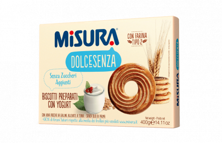 Produse alimentare italiene - BISCUITI MISURA SENZA ZUCCHERO YOGURT 400G
