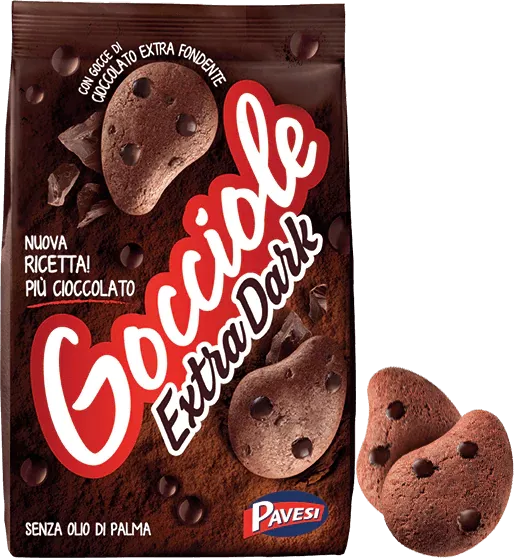 Biscuiti italieni - BISCUITI PAVESI GOCCIOLE EXTRA DARK 400G