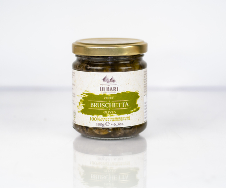 Produse alimentare italiene - BRUSCHETTA ALLE OLIVE VERDI 180G