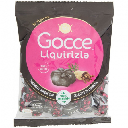 Bomboane italiene - CARAMELE GOCCE LIQUIRIZIA 175G