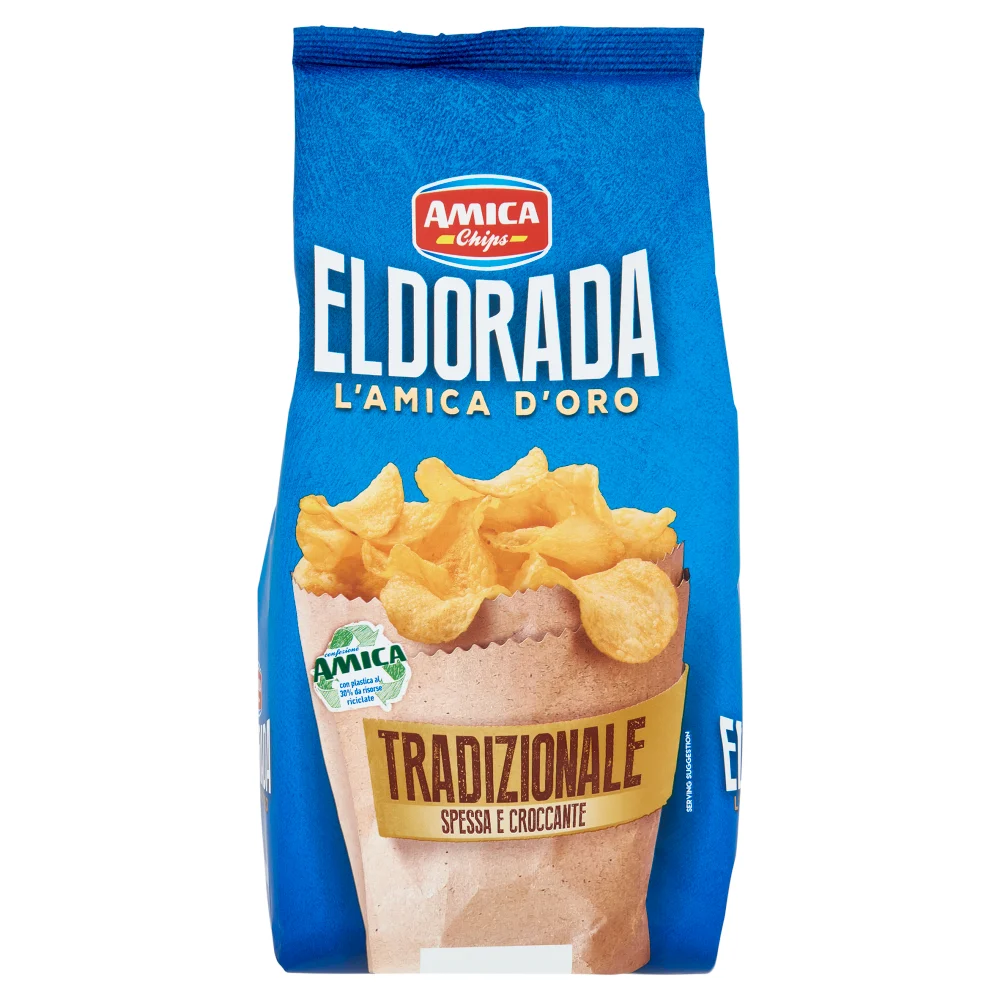 Snacksuri italiene - CHIPS AMICA ELDORADA TRADIZIONALE 130G