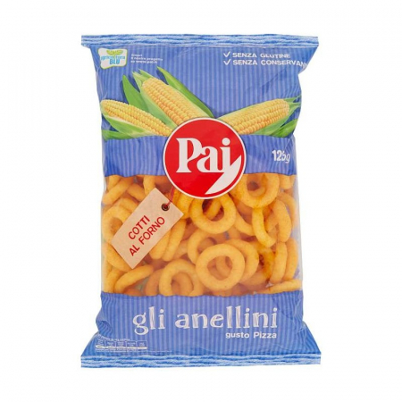 Snacksuri italiene - CHIPS PAI GLI ANELLINI PIZZA 125G