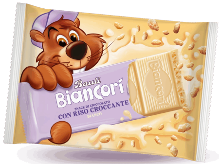 Produse alimentare italiene - CIOCOLATA BAULI BIANCORI CON RISO CROCCANTE BIANCO 110G