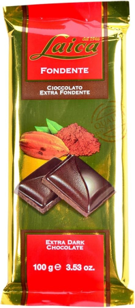 Produse alimentare italiene - CIOCOLATA LAICA EXTRA FONDENTE 100G