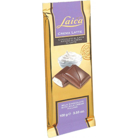 Produse alimentare italiene - CIOCOLATA LAICA RIPIENO DI CREMA AL LATTE 100G