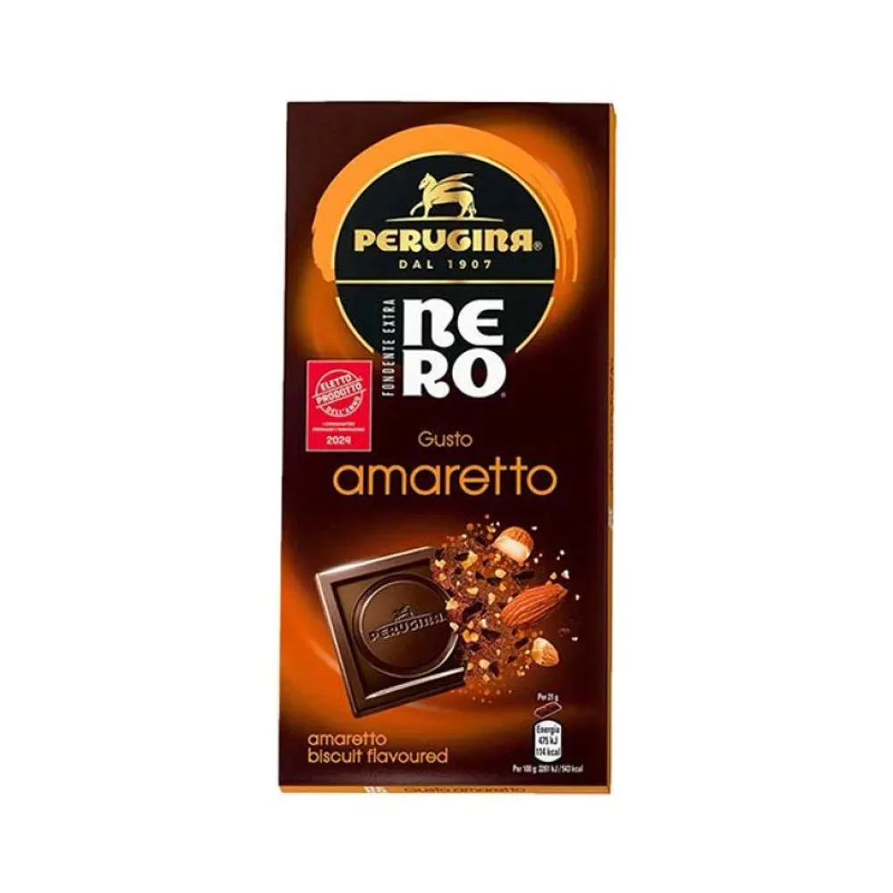 Produse alimentare italiene - CIOCOLATA PERUGINA NERO AMARETTO 85G