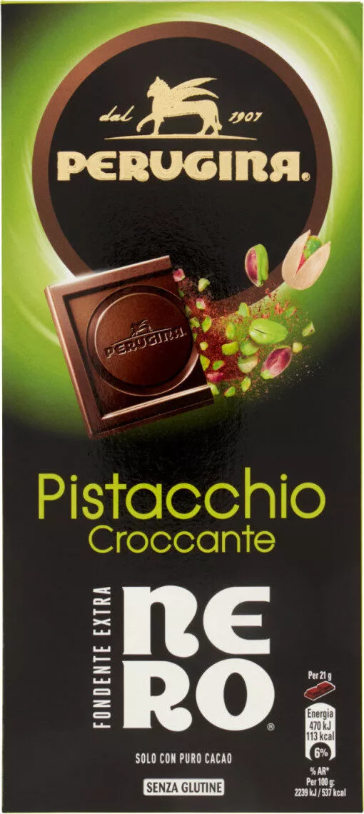 Dulciuri italiene - CIOCOLATA PERUGINA NEROPISTACCHIO CROCCANTE 85G