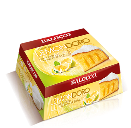Panettone cozonac italian, Pandoro si Balocco - COLOMBA BALOCCO LEMONDORO 750G
