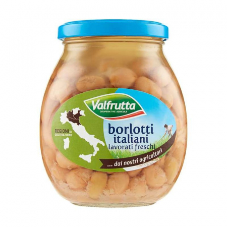 Produse alimentare italiene - CONSERVA FASOLE VALFRUTTA BORLOTTI 360G