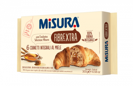 Prajituri, napolitane, cornuri italiene - CORNURI MISURA FIBRE EXTRA CU MIERE 300G