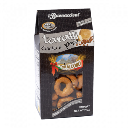 Snacksuri italiene - COVRIGEI TARALL ORO TARALLI CACIO E PEPE 200G