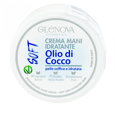 Crema de Maini Hidratanta Reparatoare Pentru Maini Uscate si Crapate - CREMA DE MAINI PROTECTIVA GLENOVA OLIO DI COCCO 120ML