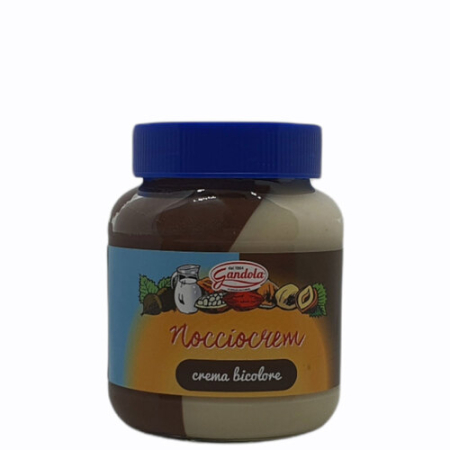 Produse alimentare italiene - CREMA TARTINABILA DE CACAO SI ALUNE GANDOLA BICOLORA 400G