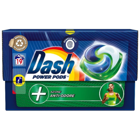 Detergent rufe - DETERGENT DASH 3IN1 PODS ANTI-ODORE 19 CAPS 478.8G