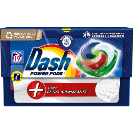 Detergent rufe - DETERGENT DASH 3IN1 PODS IGIENIZZANTE 19 CAPS 478.8G