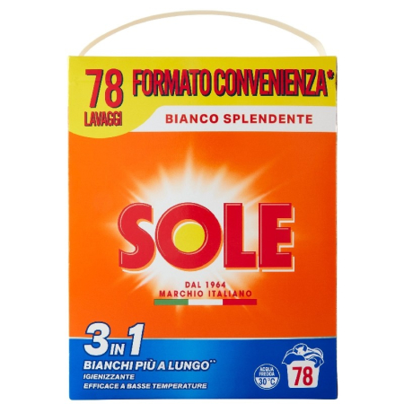 Detergent pudra - DETERGENT DE RUFE SOLE FUSTONE 78 SPALARI 4.155KG